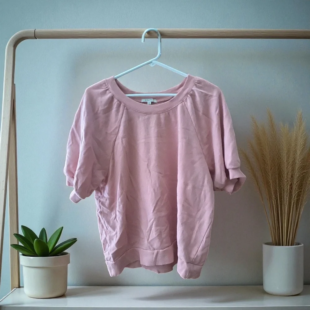 Z Supply Pink Sweatshirt Tee XL - Picture 1 of 9